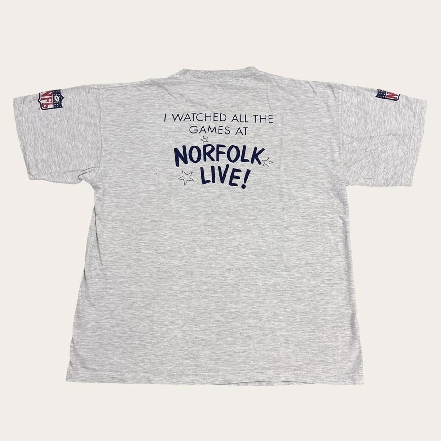 Vintage 90s USA Miller Lite beer time NFL American Football Norfolk live t-shirt