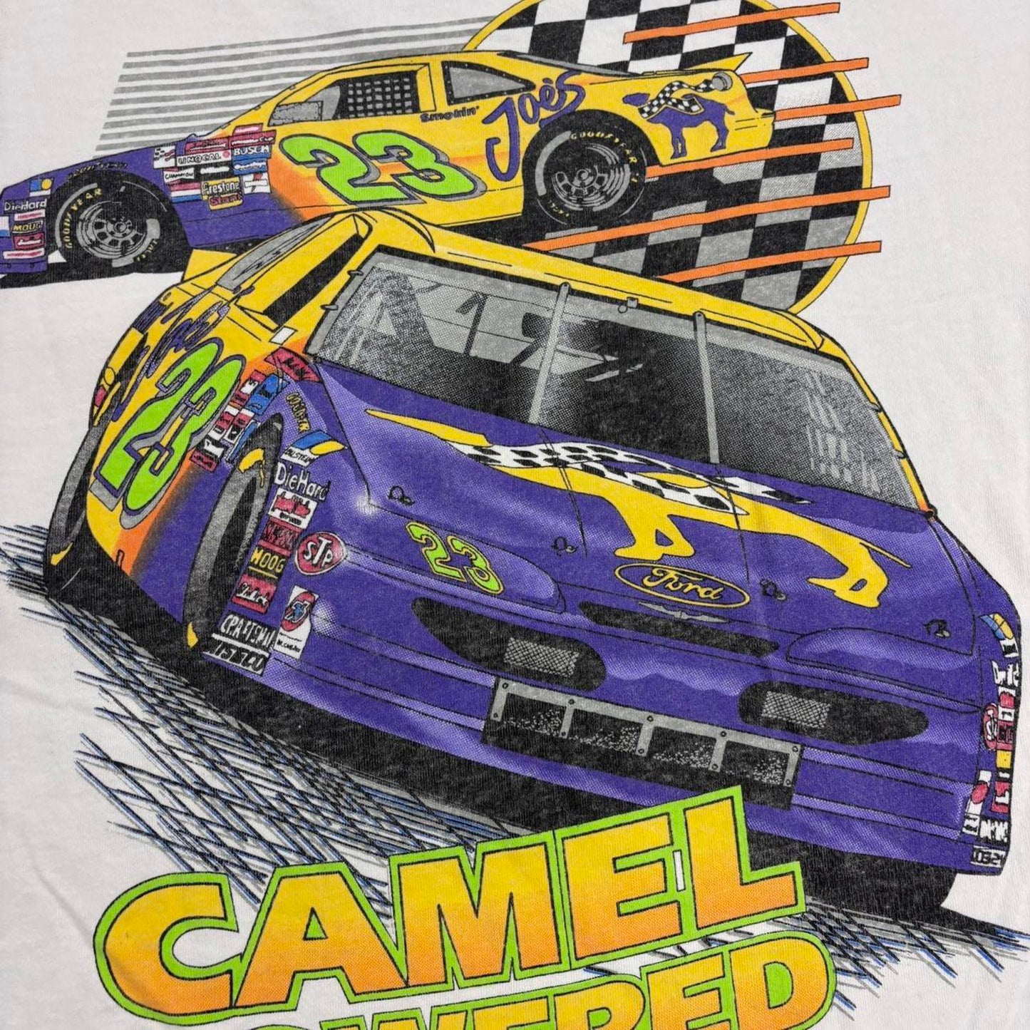 Vintage 90s USA Camel cigarettes motorsport automobile pocket t-shirt