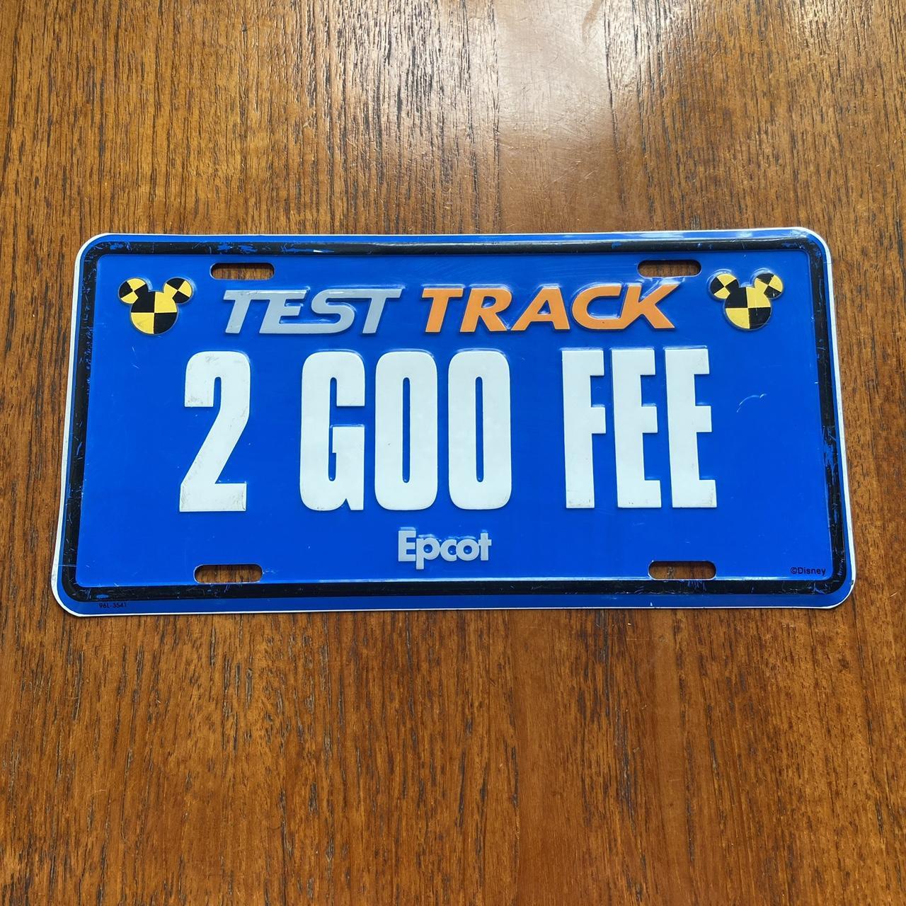 Vintage 90s USA Disney Epcot Goofy Test Track ride promotional American license plate