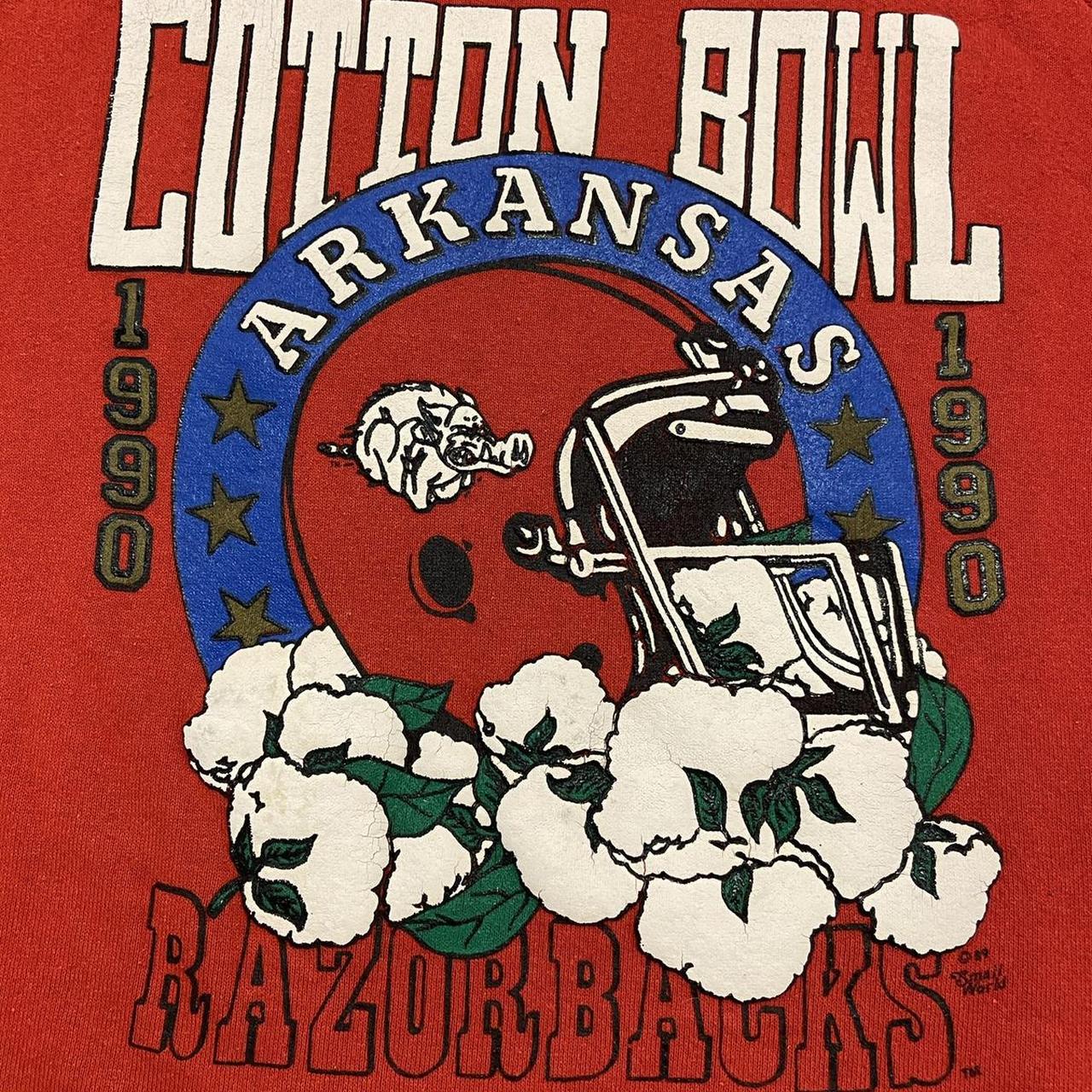 Vintage 90s USA Arkansas Razorbacks Cotton Bowl American Football college varsity graphic sweatshirt