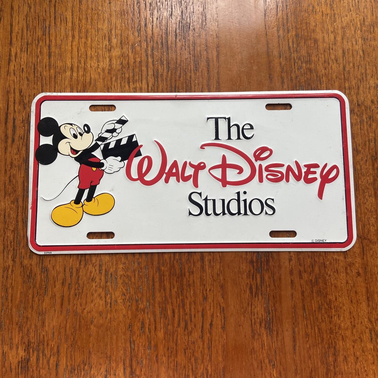 Vintage 90s USA Walt Disney Studios Mickey Mouse promotional American license plate