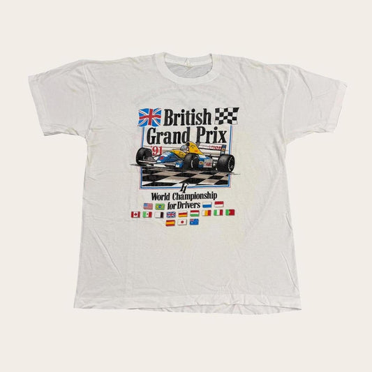 Vintage Formula One British Grand Prix 91 Silverstone motorsport racing t-shirt