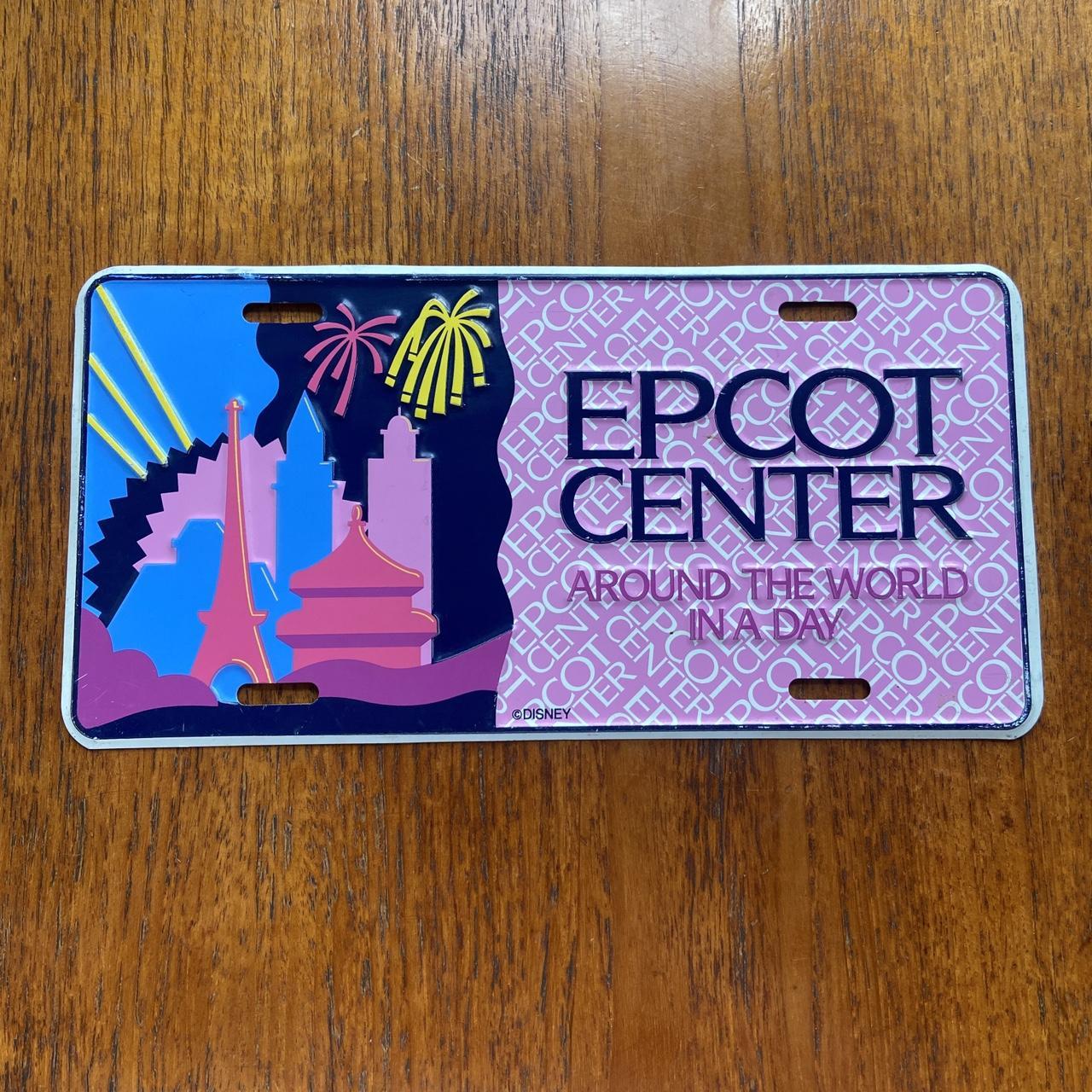 Vintage 90s USA Disney Epcot Center theme park promotional American license plate