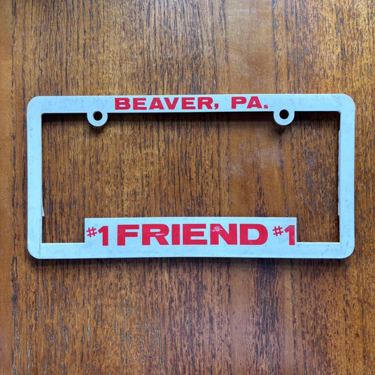 Vintage 90s USA Beaver Pennsylvania American license plate holder