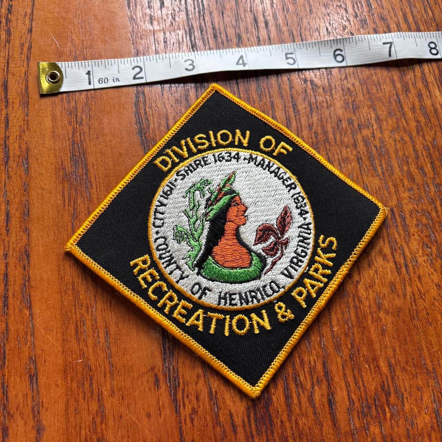 Vintage 90s USA division of recreation and parks Virginia embroidered patch