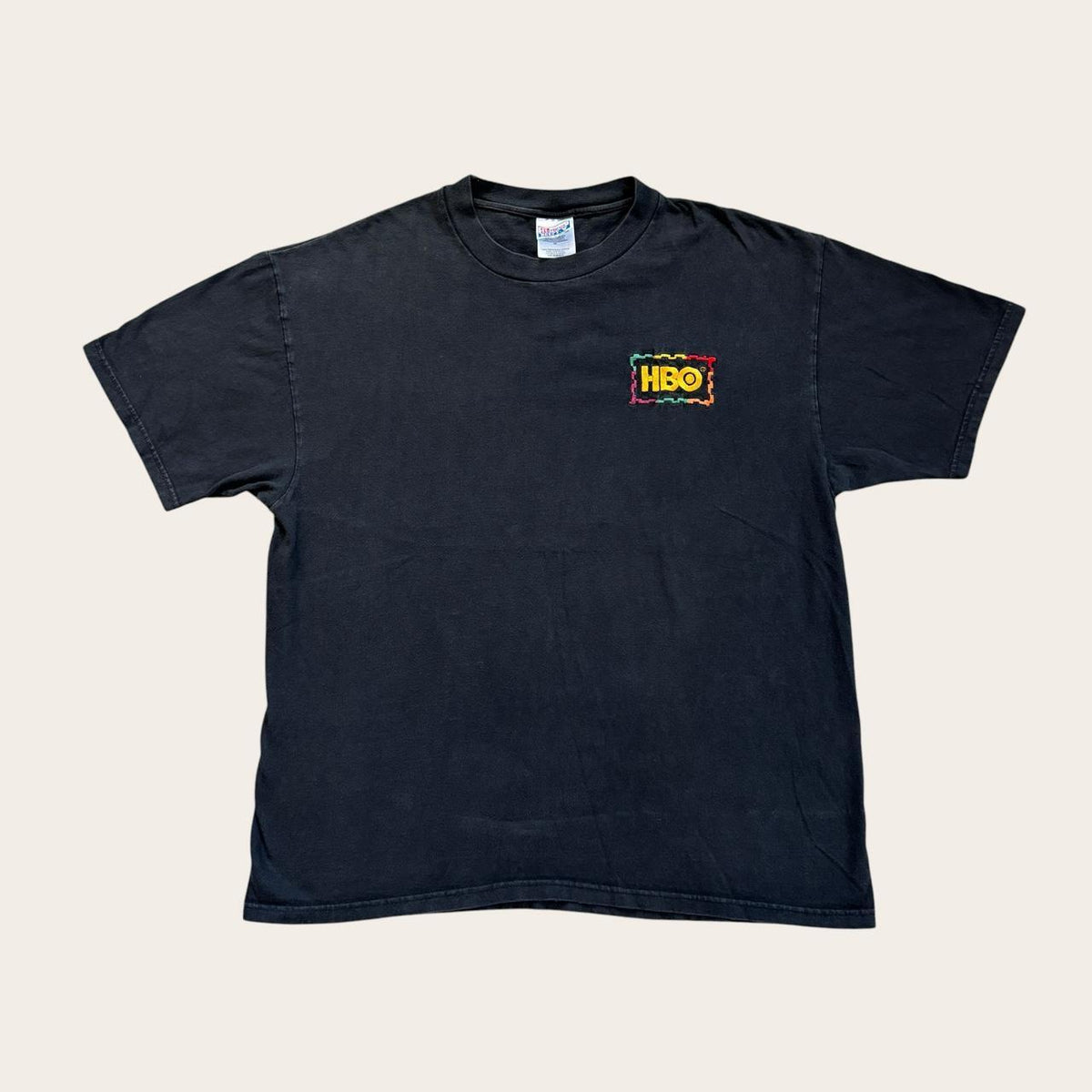 Vintage 90s HBO home box office TV network film television embroidered t-shirt
