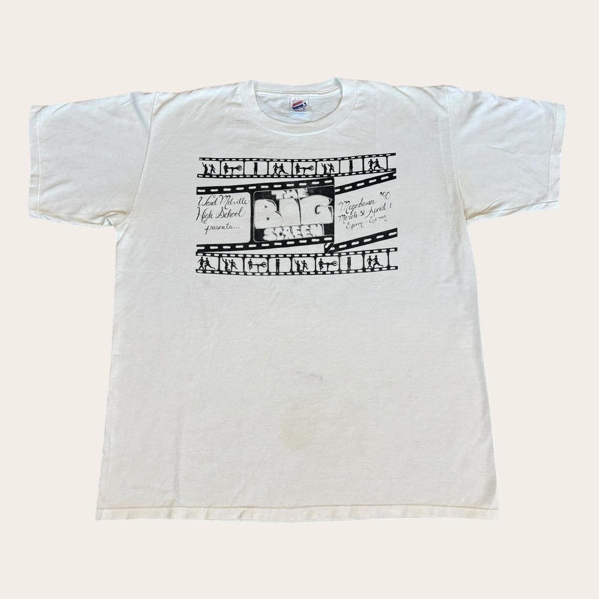 Vintage 90s USA the big screen cinema megadance Melville high school t-shirt