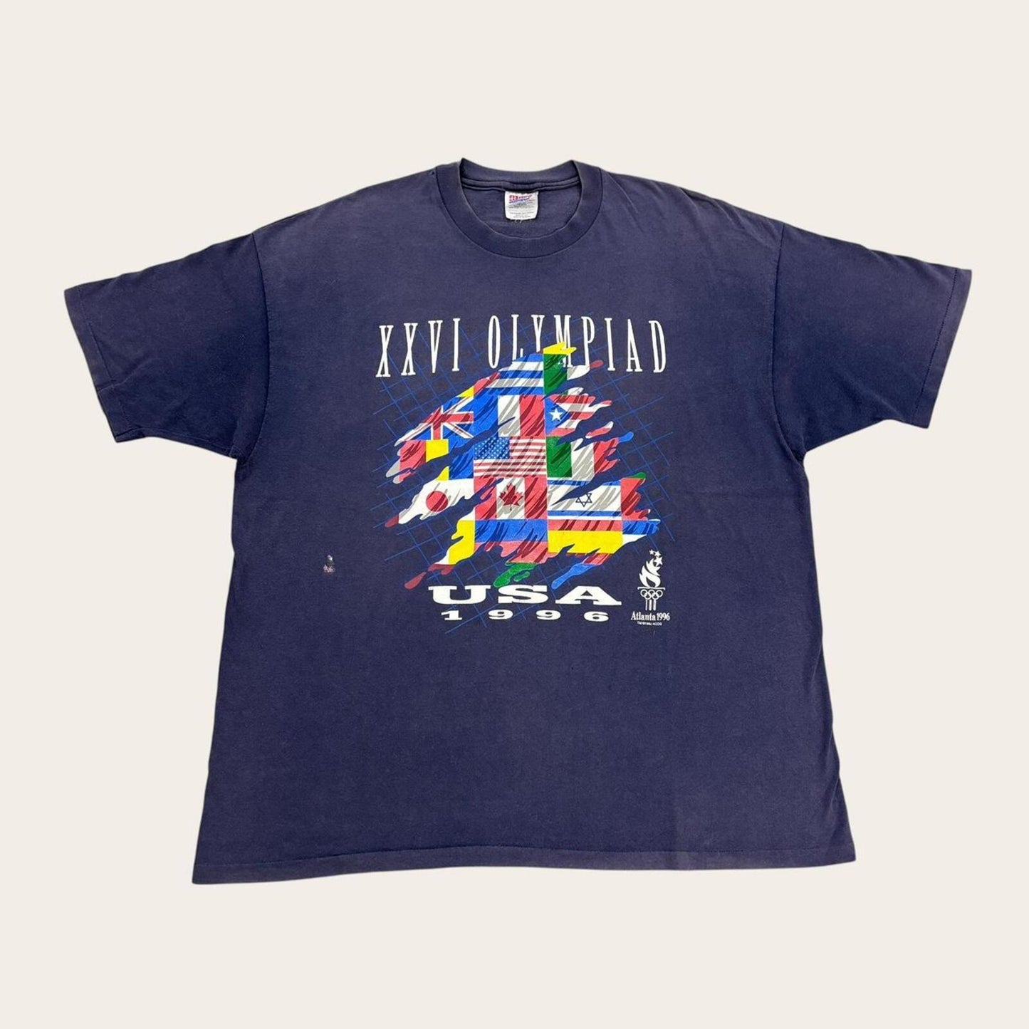 Vintage 90s USA Atlanta Olympics summer games athletics graphic t-shirt