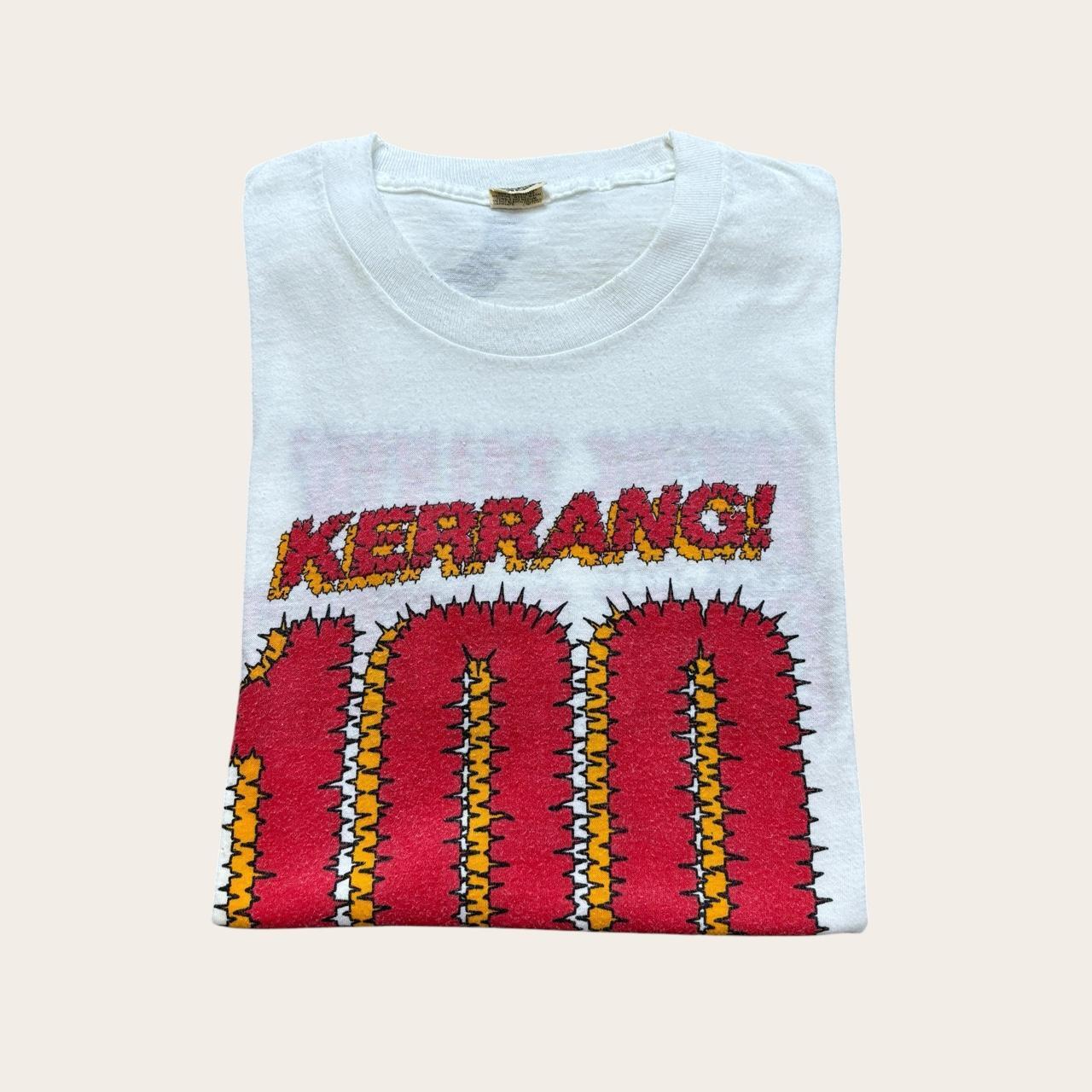 Vintage 80s Kerrang magazine 100th issue rock punk metal band t-shirt