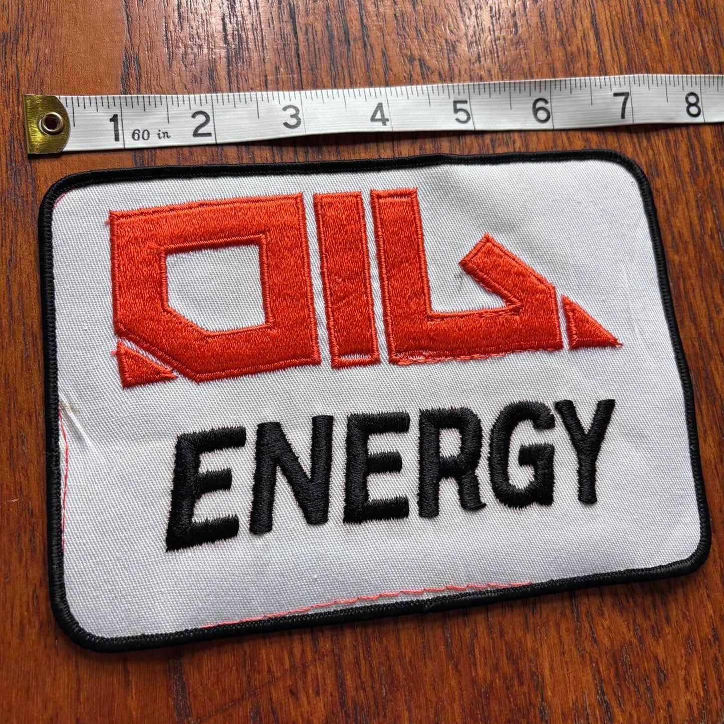 Vintage 90s USA oil energy large embroidered patch
