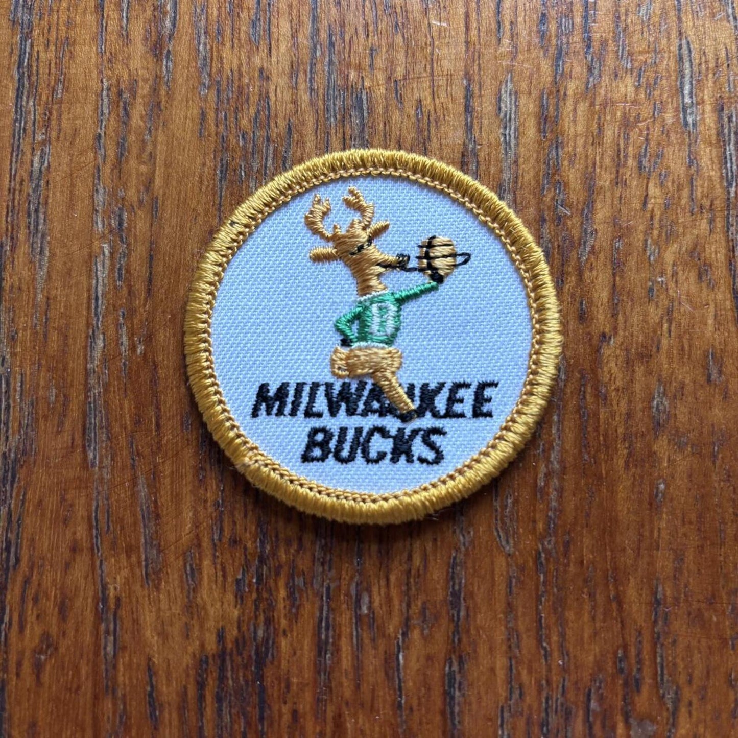 Vintage 80s USA Milwaukee Bucks NBA basketball embroidered patch