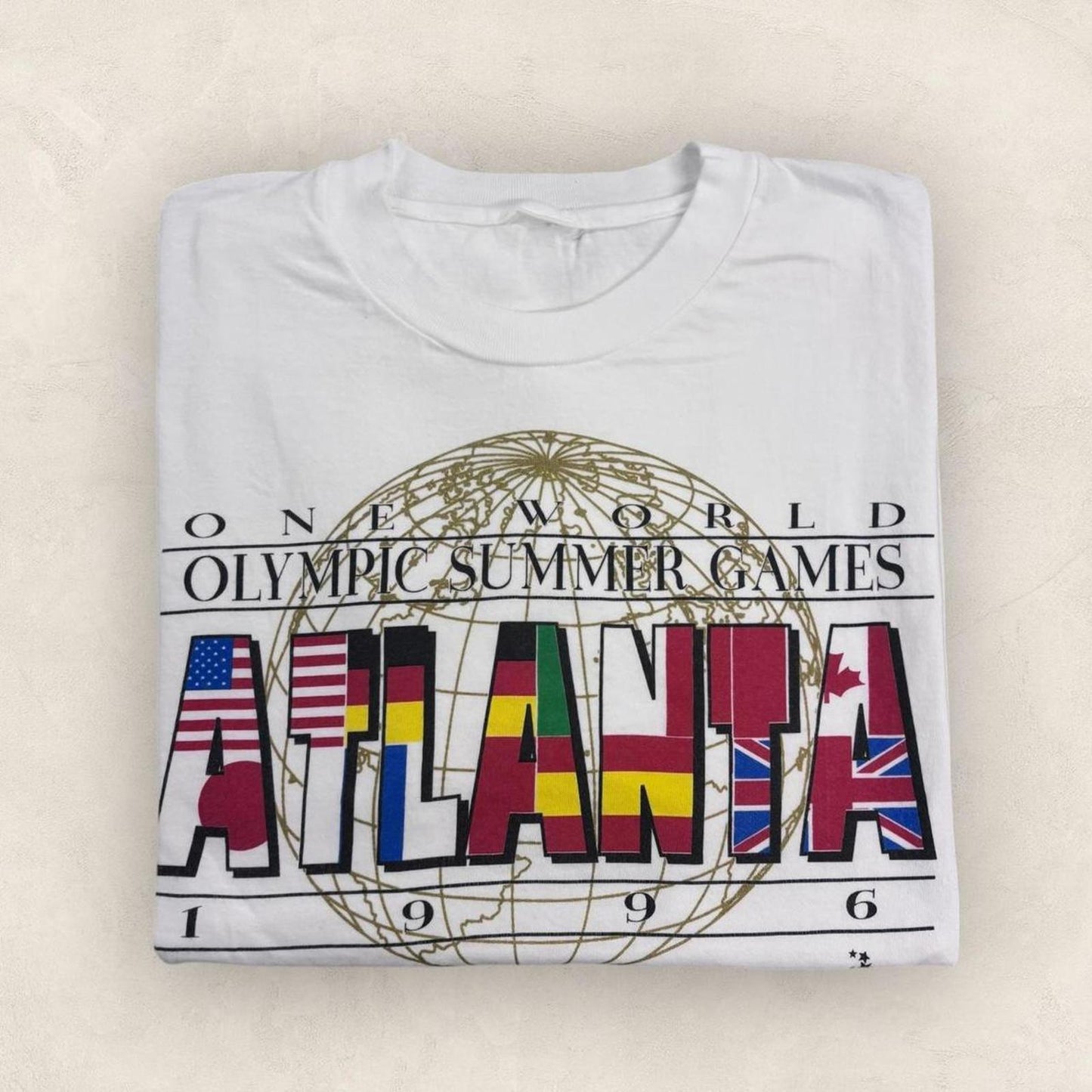 Vintage 90s USA Atlanta Olympics summer games athletics graphic t-shirt