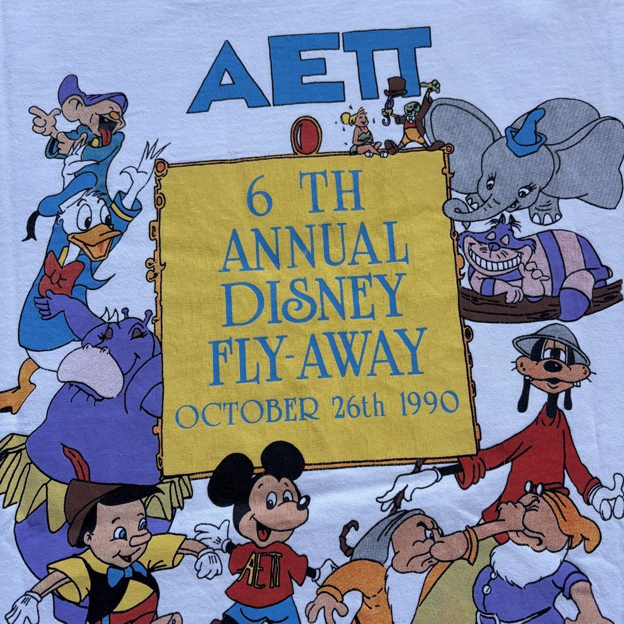 Vintage 90s Disney fly away Association European travel agents souvenir t-shirt