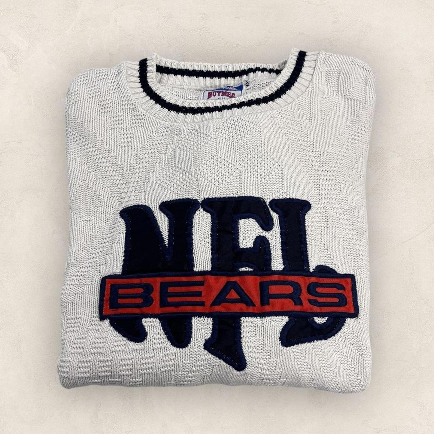Vintage 90s USA Chicago Bears NFL American Football knitted jumper