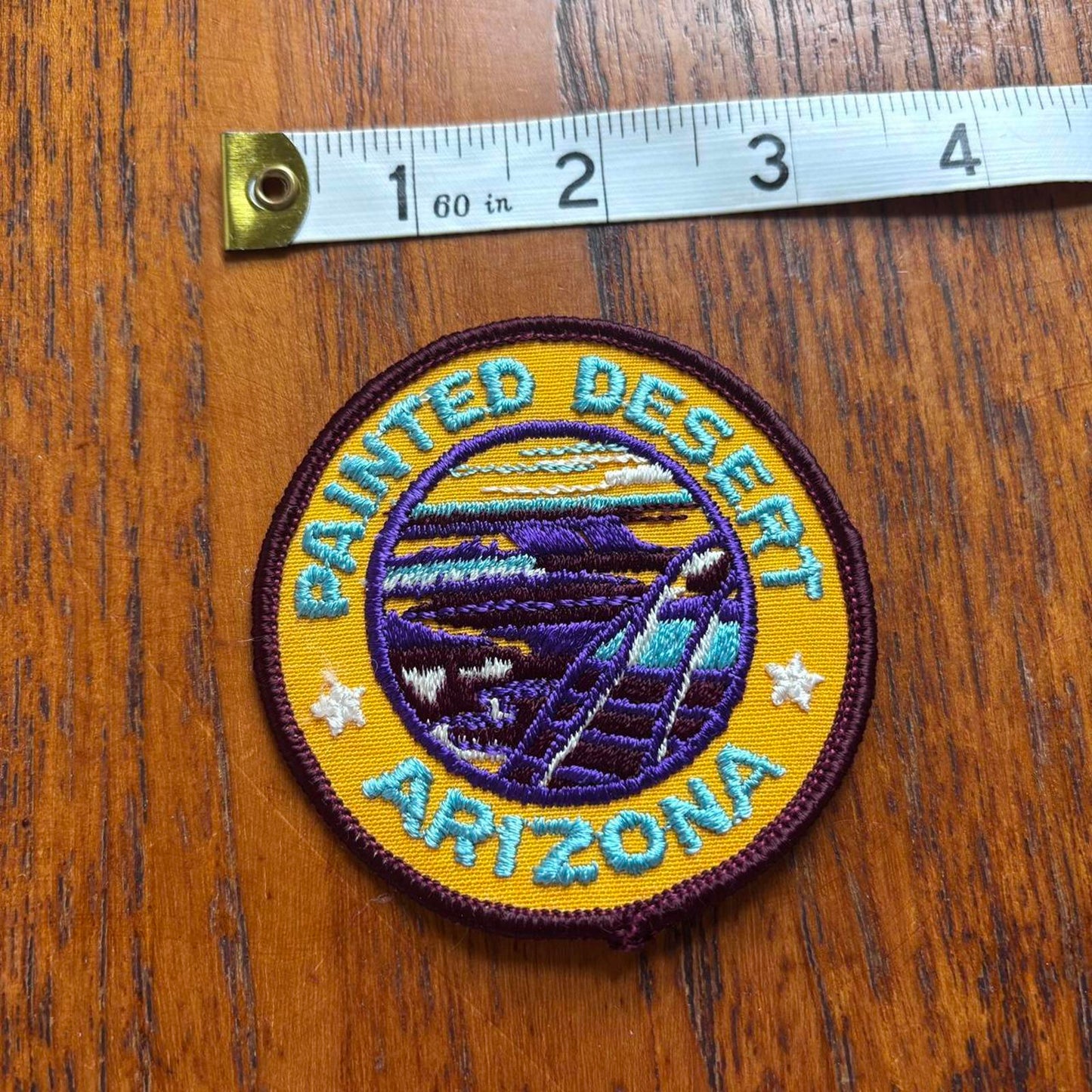 Vintage 90s USA painted desert Arizona souvenir embroidered patch