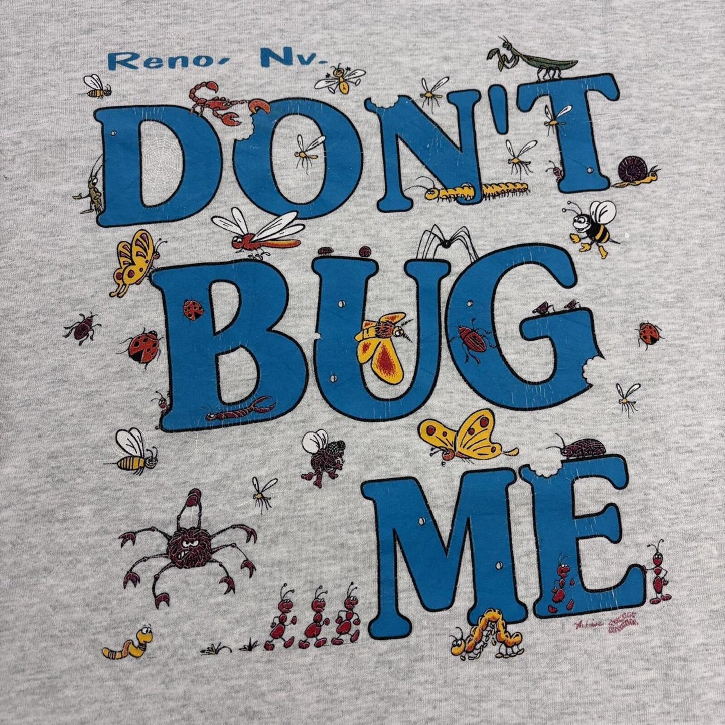 Vintage 90s USA Don’t bug me Reno Nevada insects souvenir t-shirt