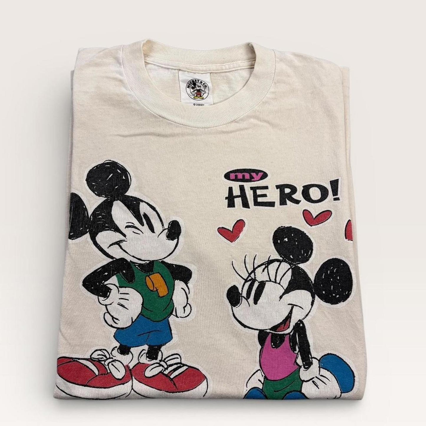Vintage 90s USA Disney Mickey Mouse Minnie Mouse cartoon graphic t-shirt