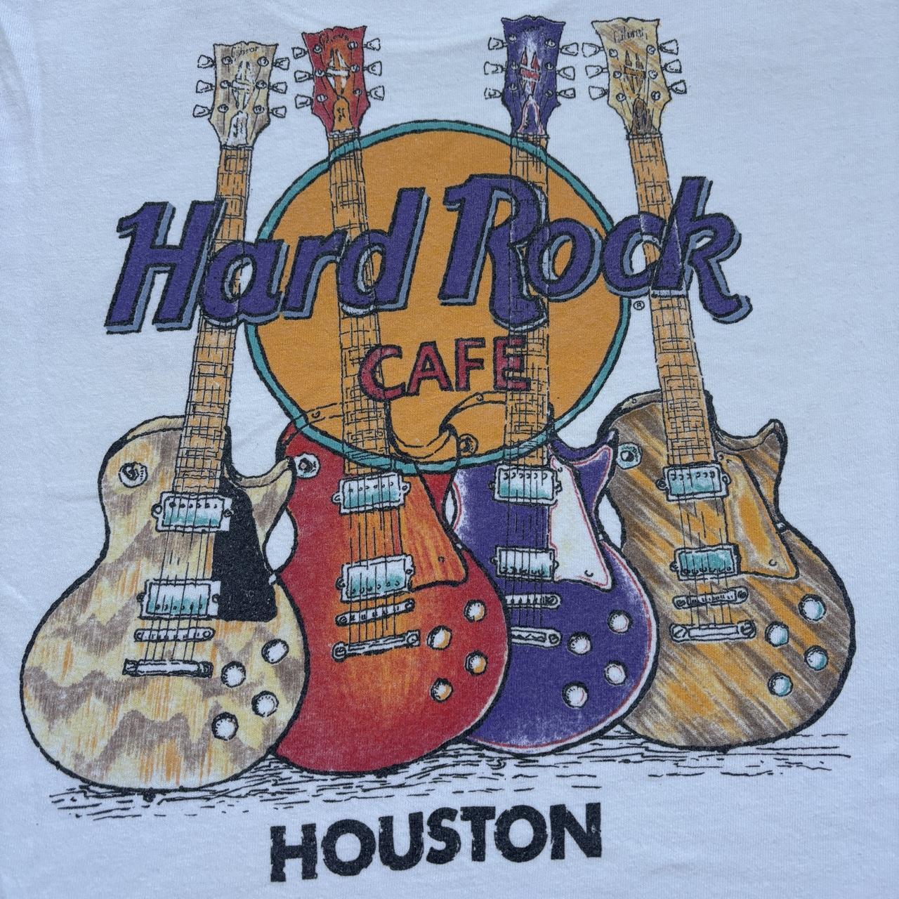 Vintage 90s USA Hard Rock Cafe Houston Texas bar restaurant souvenir t-shirt