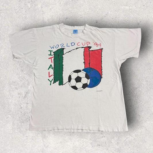 Vintage 90s USA World Cup 94 football tournament Team Italy promotional t-shirt
