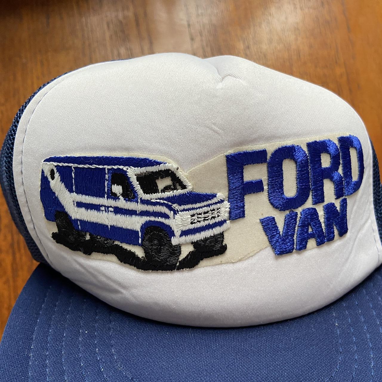 Vintage 90s USA Ford Van automobile graphic trucker cap