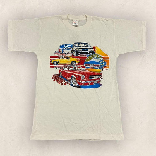 Vintage Y2K 2000s Ford Mustang automobile motorsport graphic t-shirt