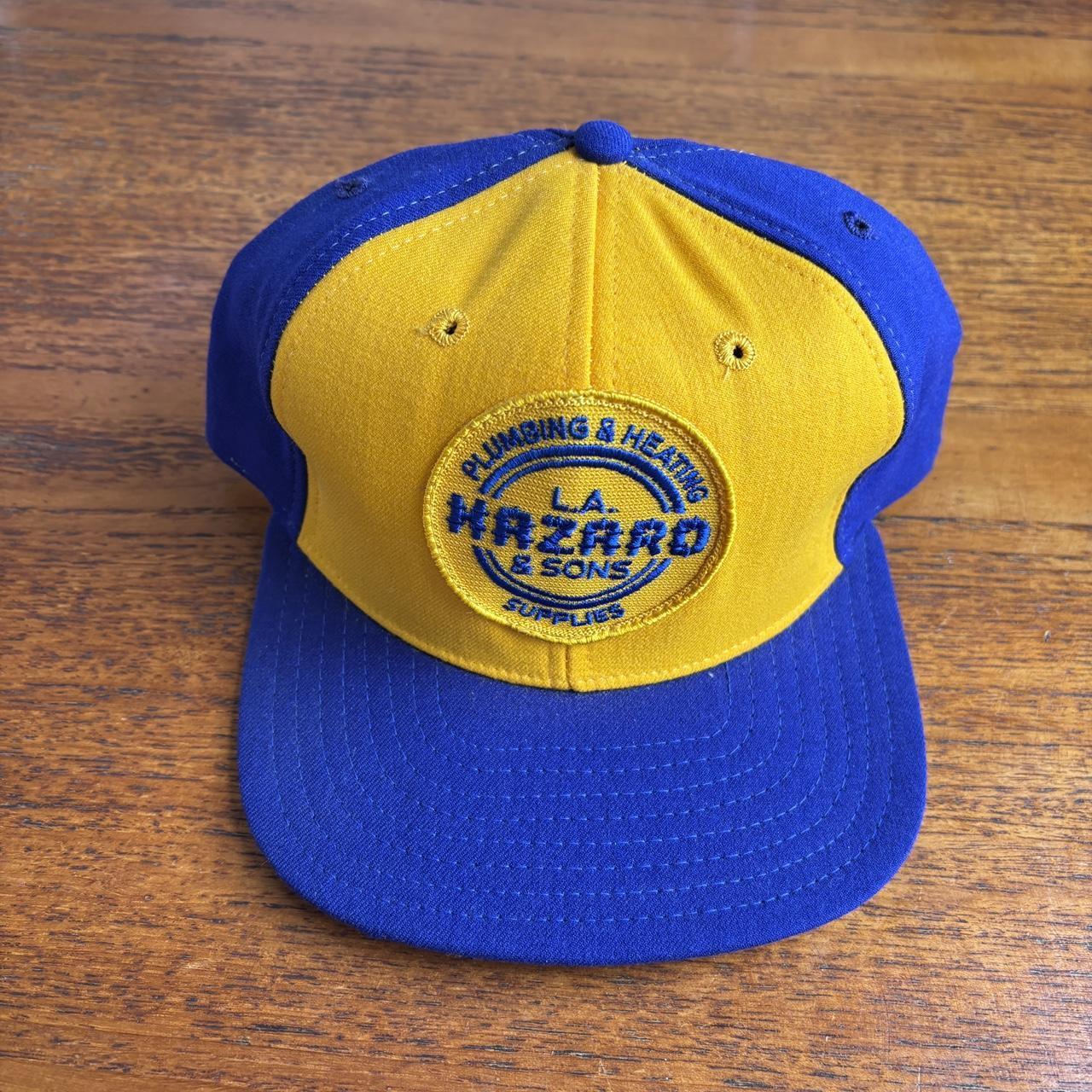 Vintage 90s Hazard & Sons plumbing Los Angeles construction workwear trucker cap