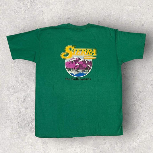 Vintage 90s USA Sierra bullets the bulletsmiths California graphic t-shirt