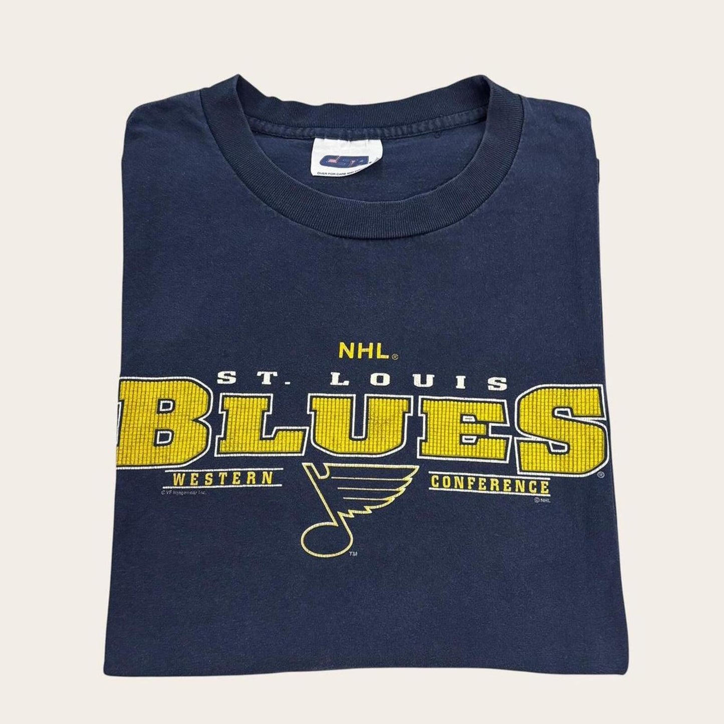 Vintage 90s USA St Louis Blues NHL ice hockey graphic t-shirt