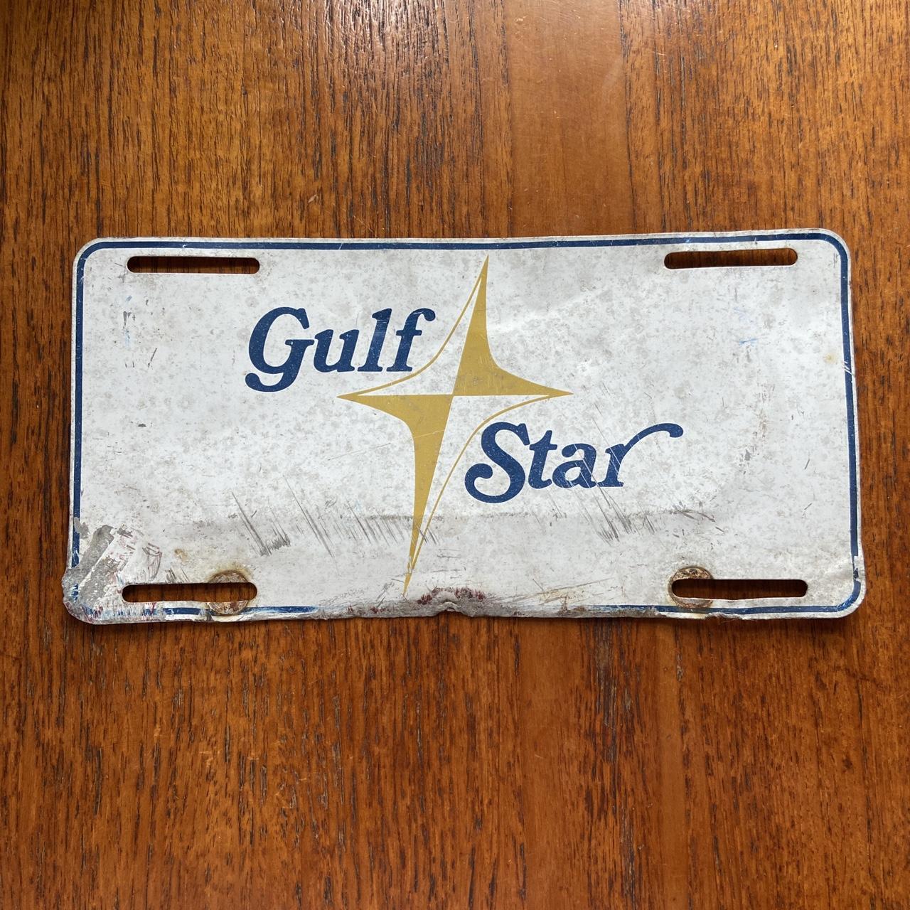 Vintage 80s USA Gulf Star yachts sailing boats promotional American license plate