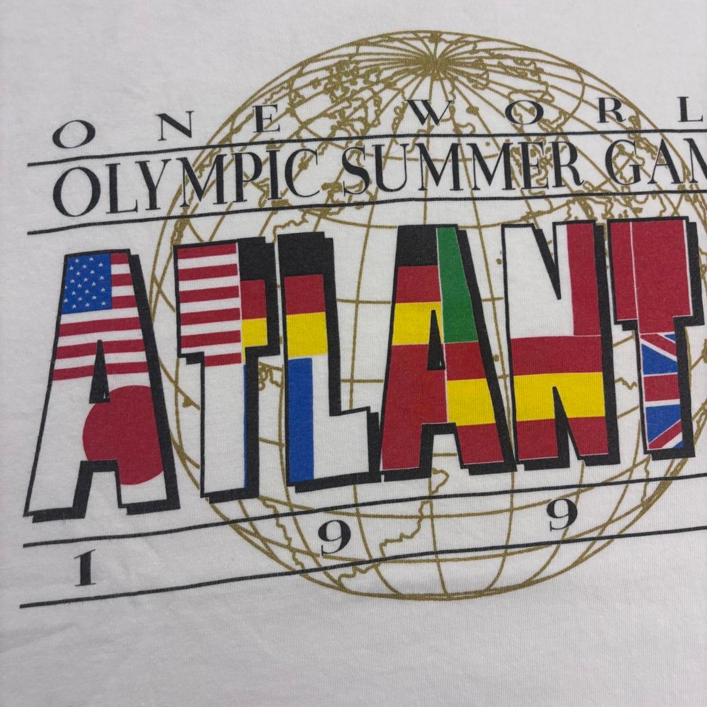 Vintage 90s USA Atlanta Olympics summer games athletics graphic t-shirt