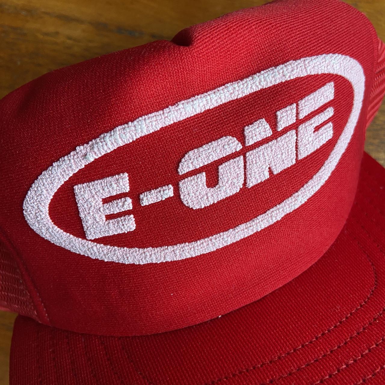 Vintage 90s USA E-One vehicle fire and rescue automobile graphic trucker cap