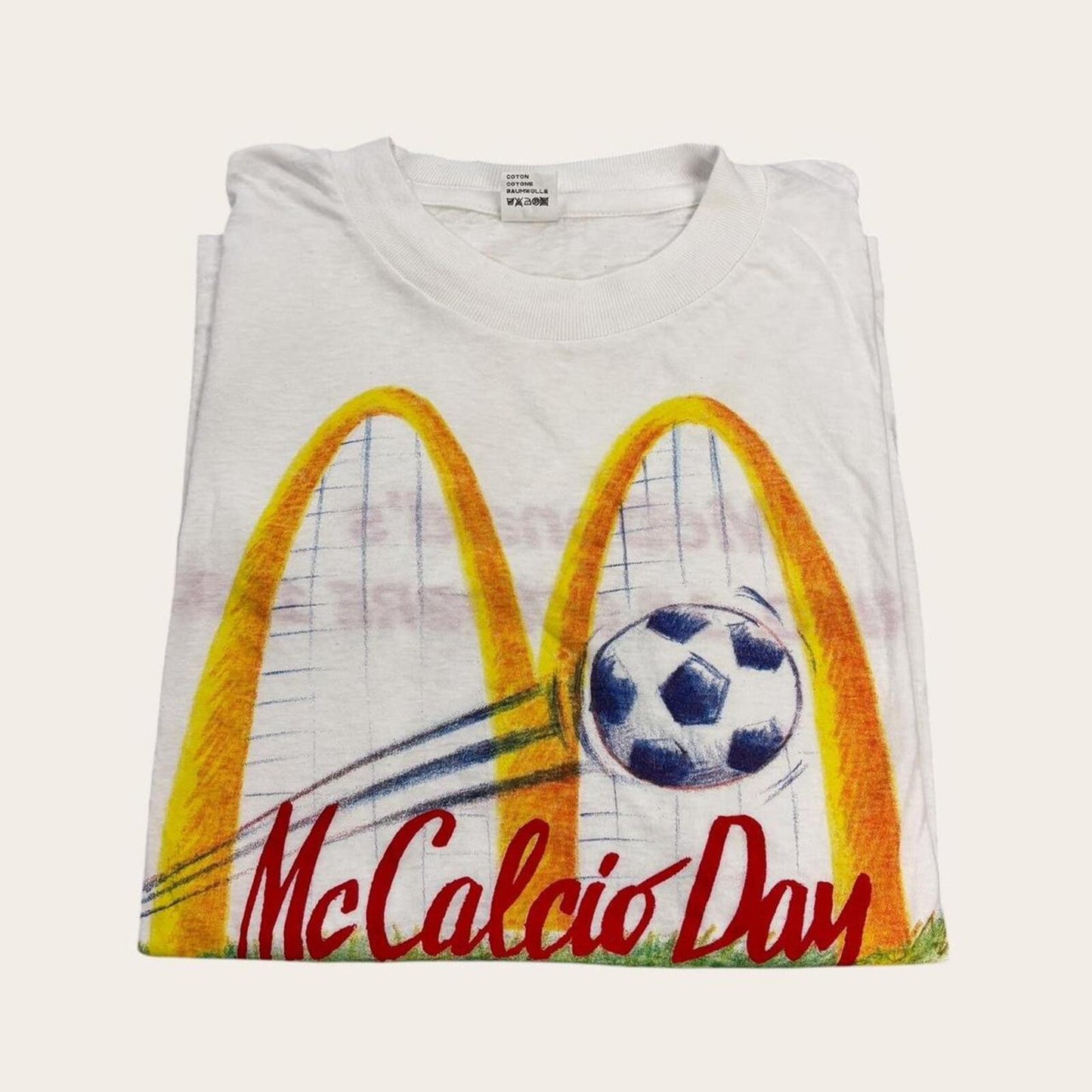 Vintage McDonald’s Italy McCalcio Day football Torino promotional t-shirt