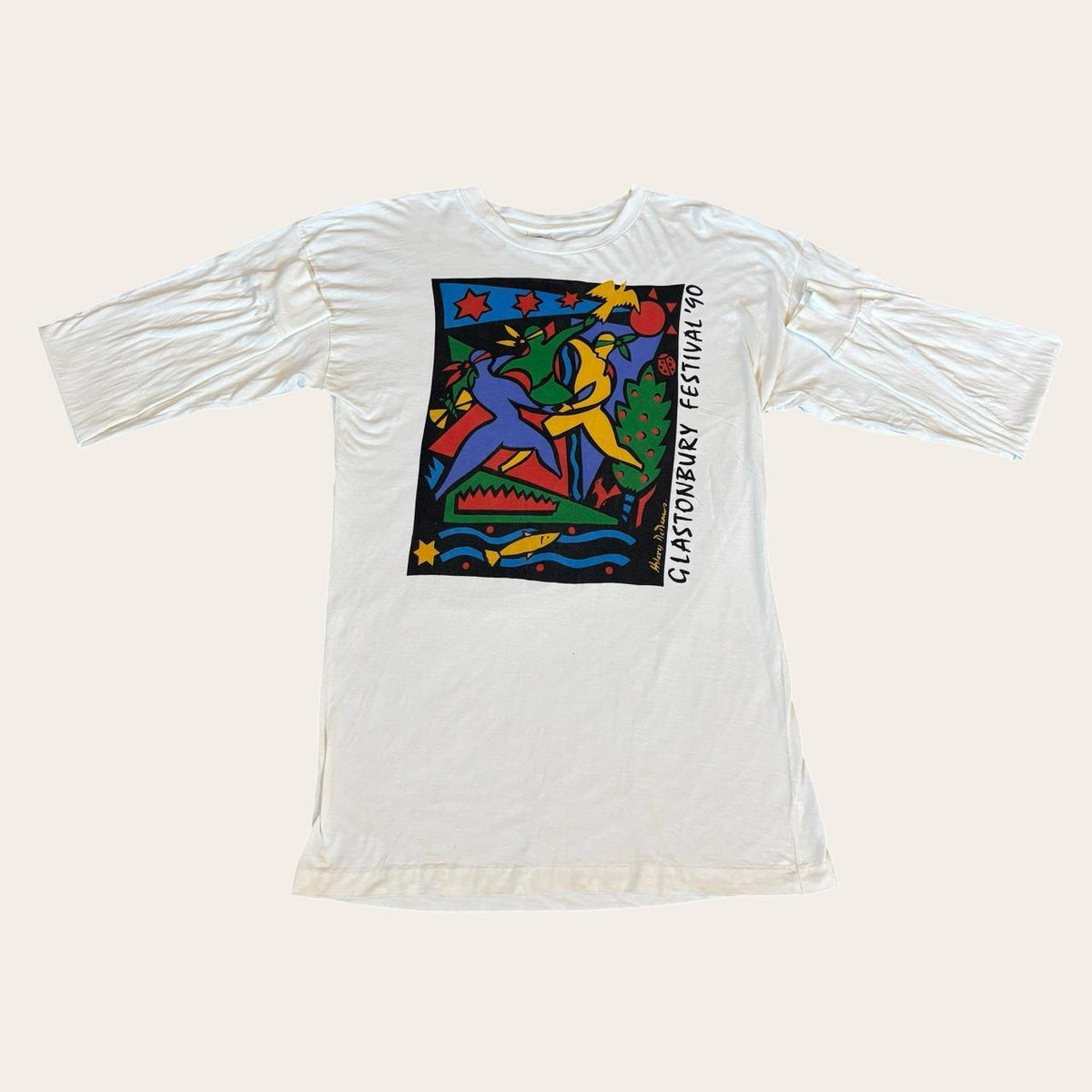 Vintage Glastonbury Festival ‘90 music band t-shirt