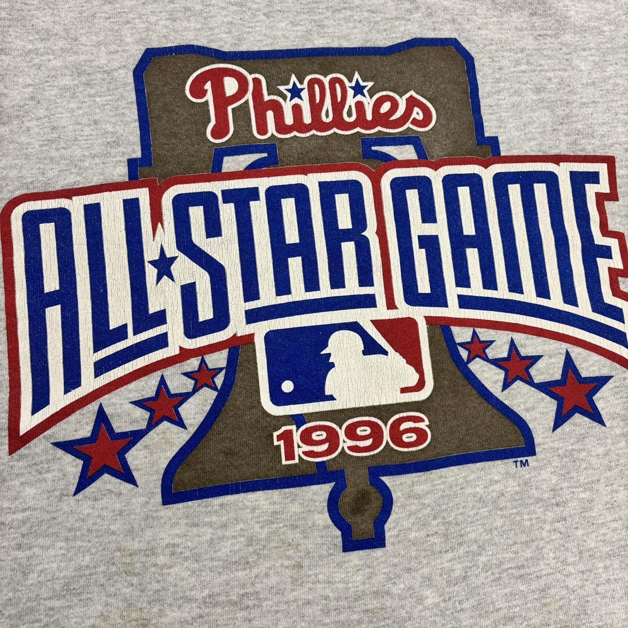 Vintage 90s USA Philadelphia Phillies MLB baseball All Star Game 1996 graphic sweatshirt