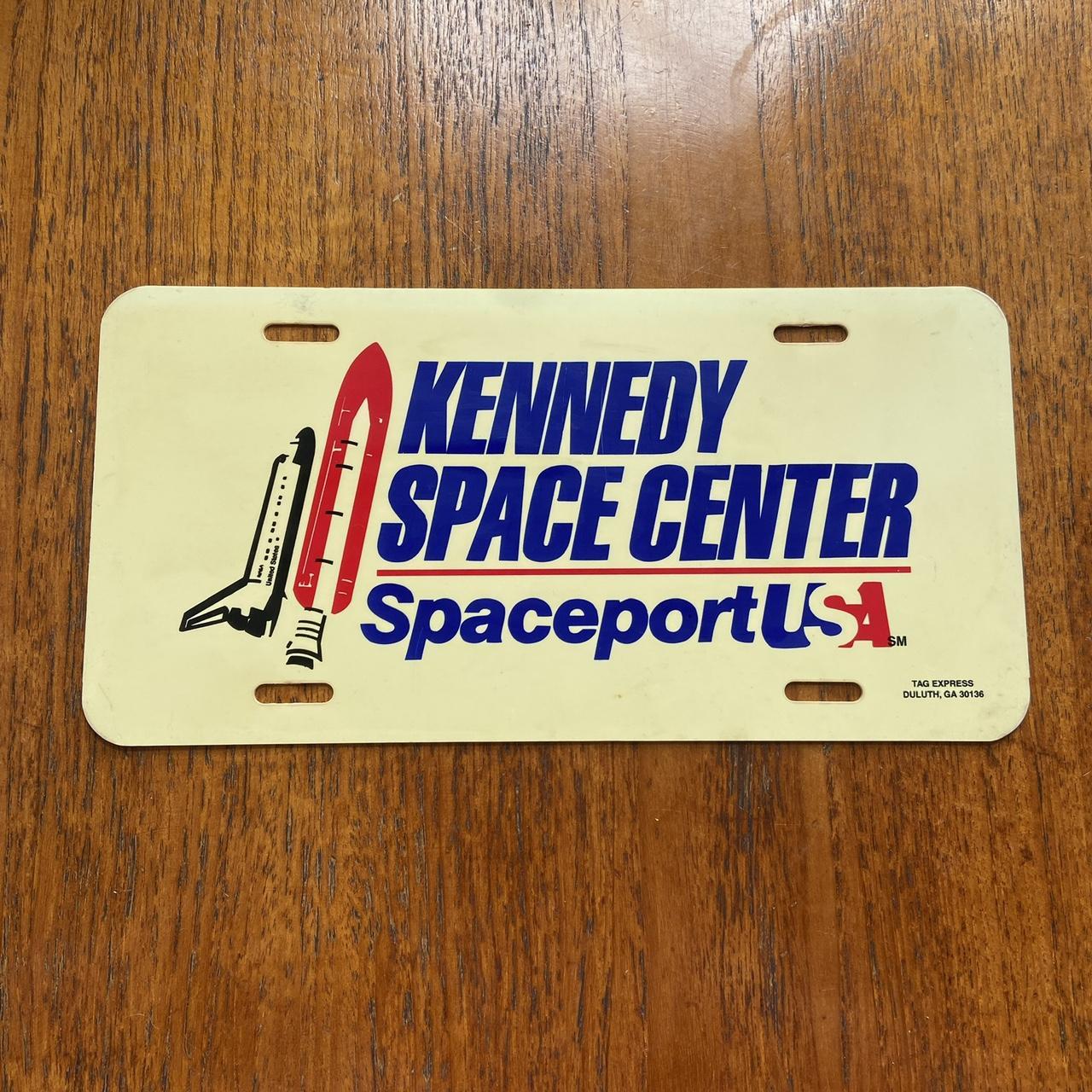 Vintage 90s USA Kennedy Space Center Cape Canaveral Florida promotional American license plate