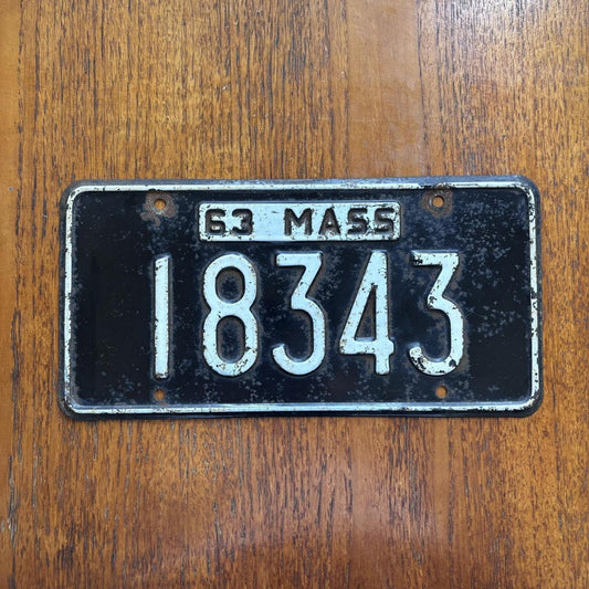 Vintage 60s USA Massachusetts state car automobile American license plate