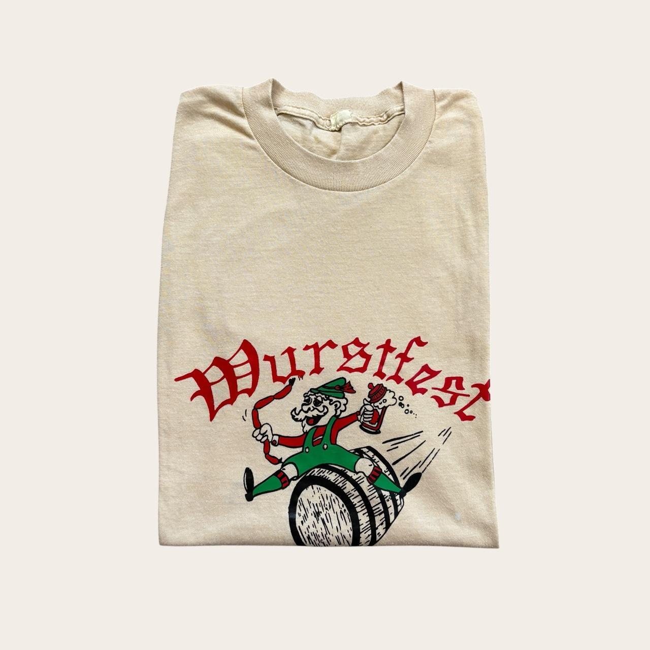 Vintage 80s USA Wurstfest sausage festival Texas souvenir t-shirt