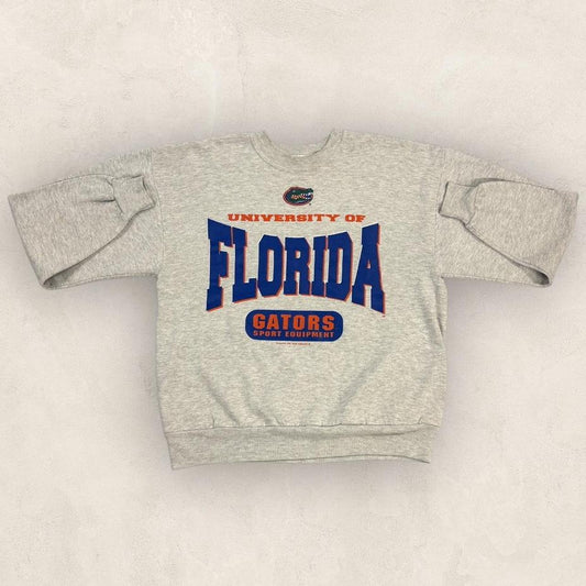 Vintage 90s USA University of Florida Gators sports equipment graphic sweatshirt