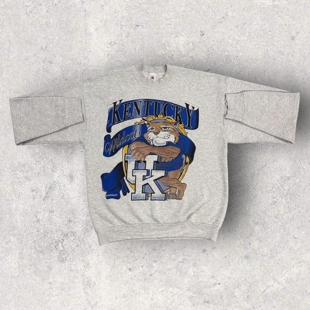 Vintage 90s USA university of Kentucky wildcats varsity mascot graphic sweatshirt