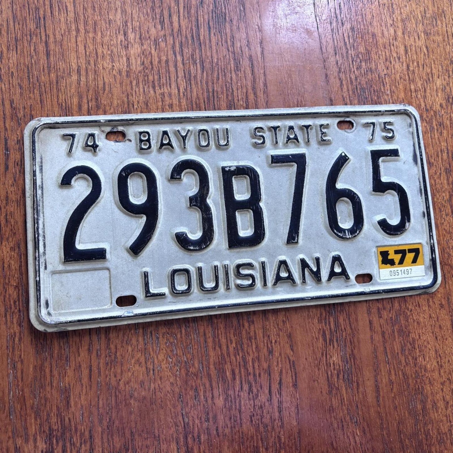 Vintage 70s USA Louisiana Bayou state car automobile American license plate