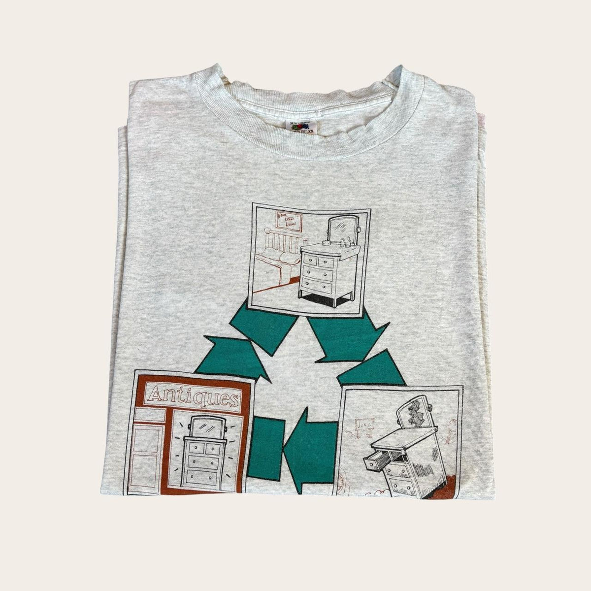 Vintage 90s USA Antiques the ultimate recyclers environment t-shirt