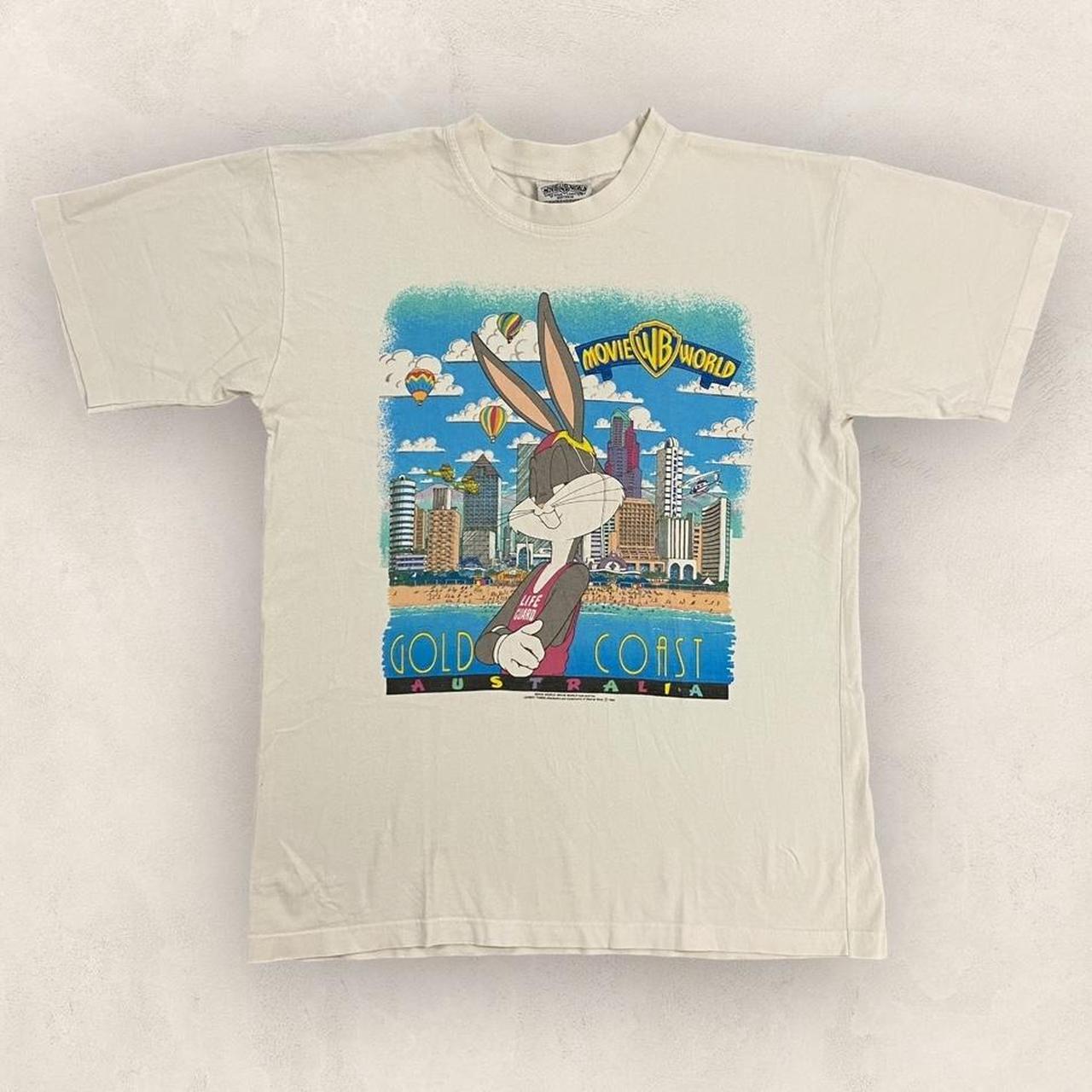 Vintage 90s USA Warner Bros Movie World Gold Coast Australia Bugs Bunny graphic t-shirt