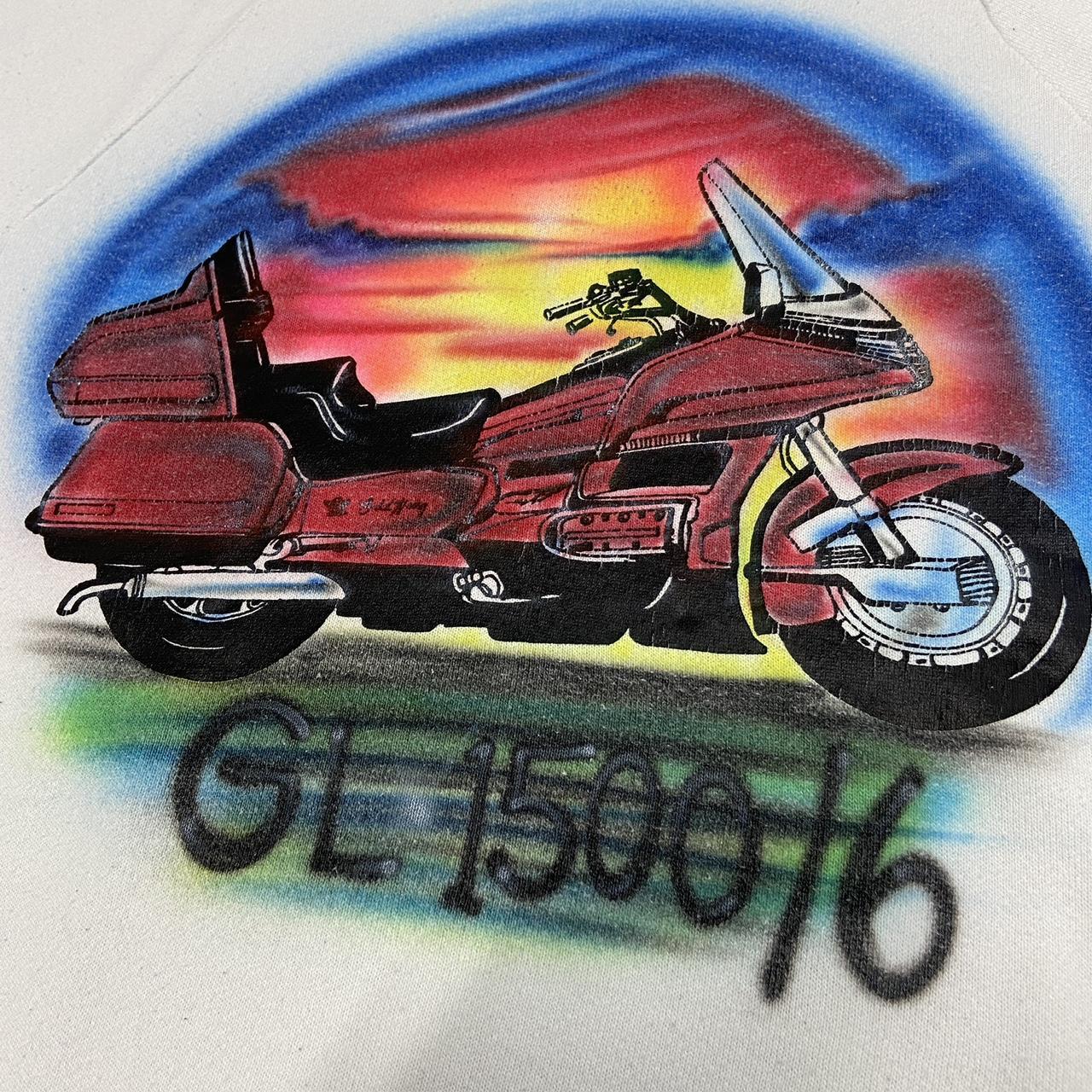 Vintage 90s USA Honda motorbike goldwing automobile promotional sweatshirt