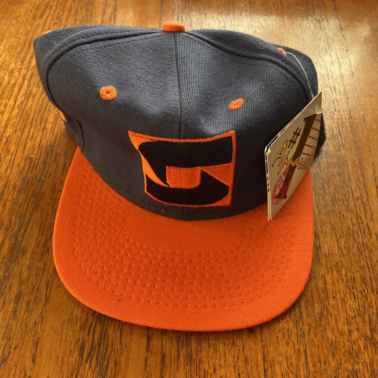 Vintage 90s USA Syracuse Orangemen university varsity dead stock graphic cap