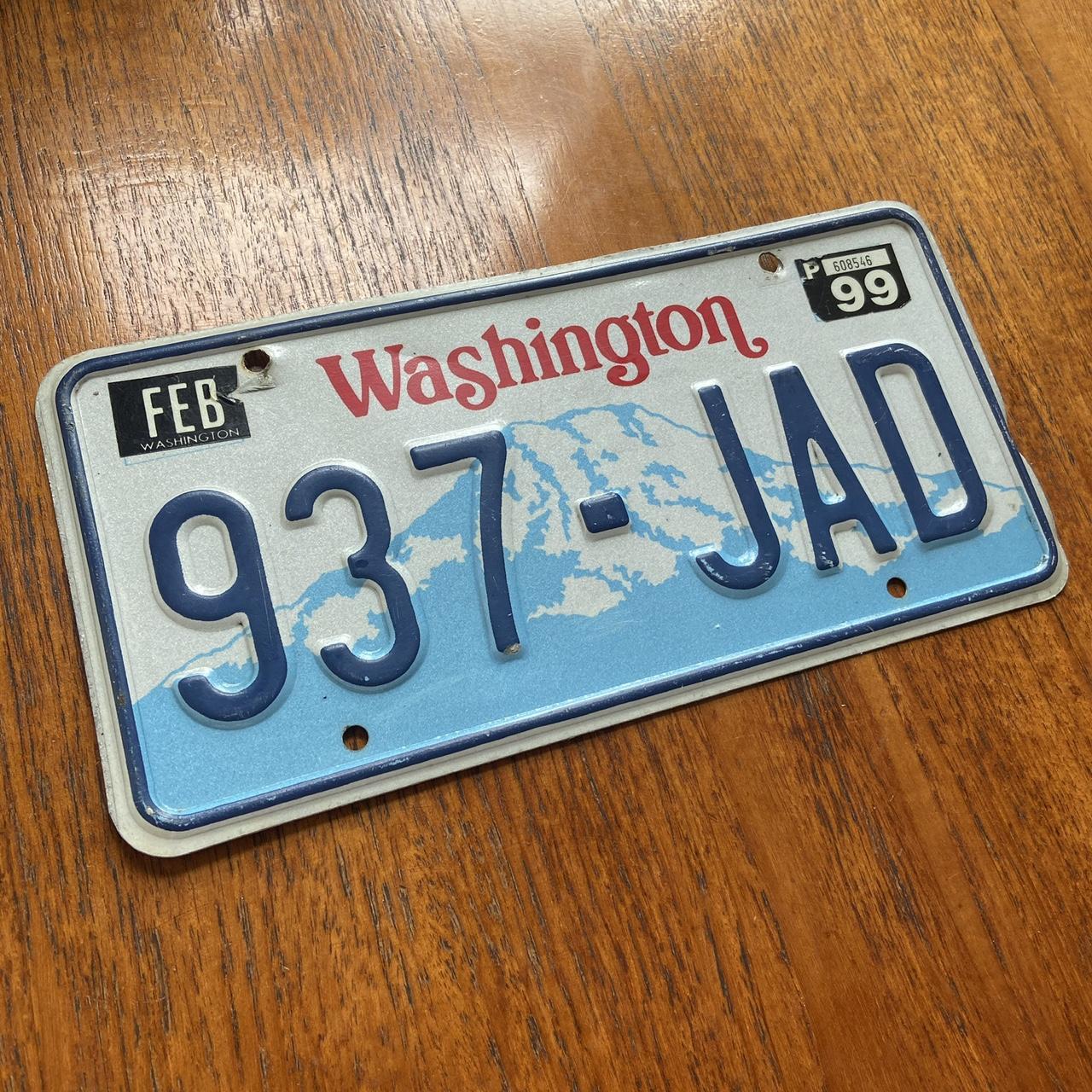 Vintage 90s USA Washington American license plate