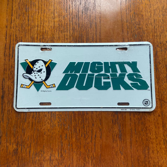 Vintage 90s USA Anaheim mighty ducks NHL ice hockey promotional American license plate