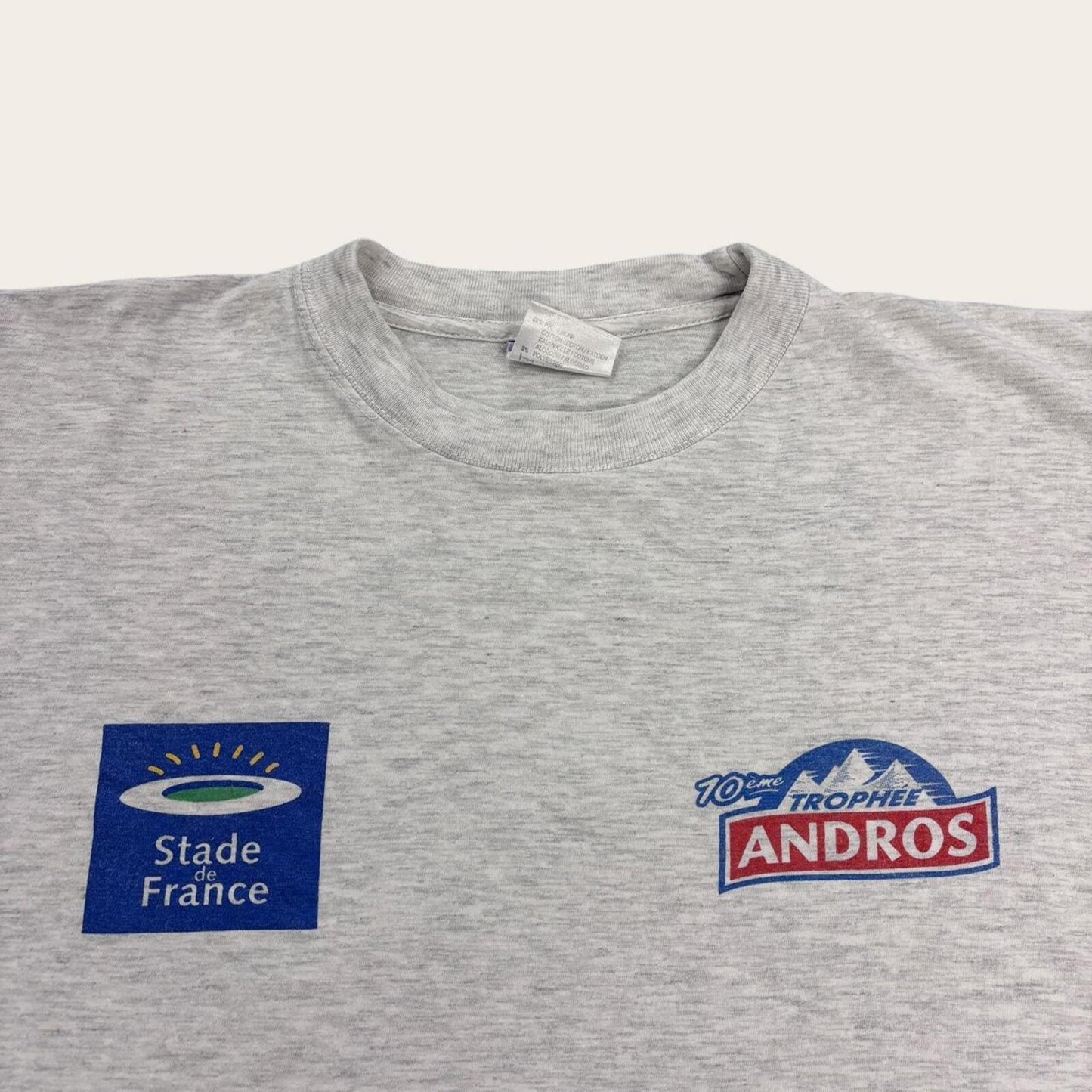 Vintage 90s Stade de France Andros Trophy National ice racing motorsport t-shirt