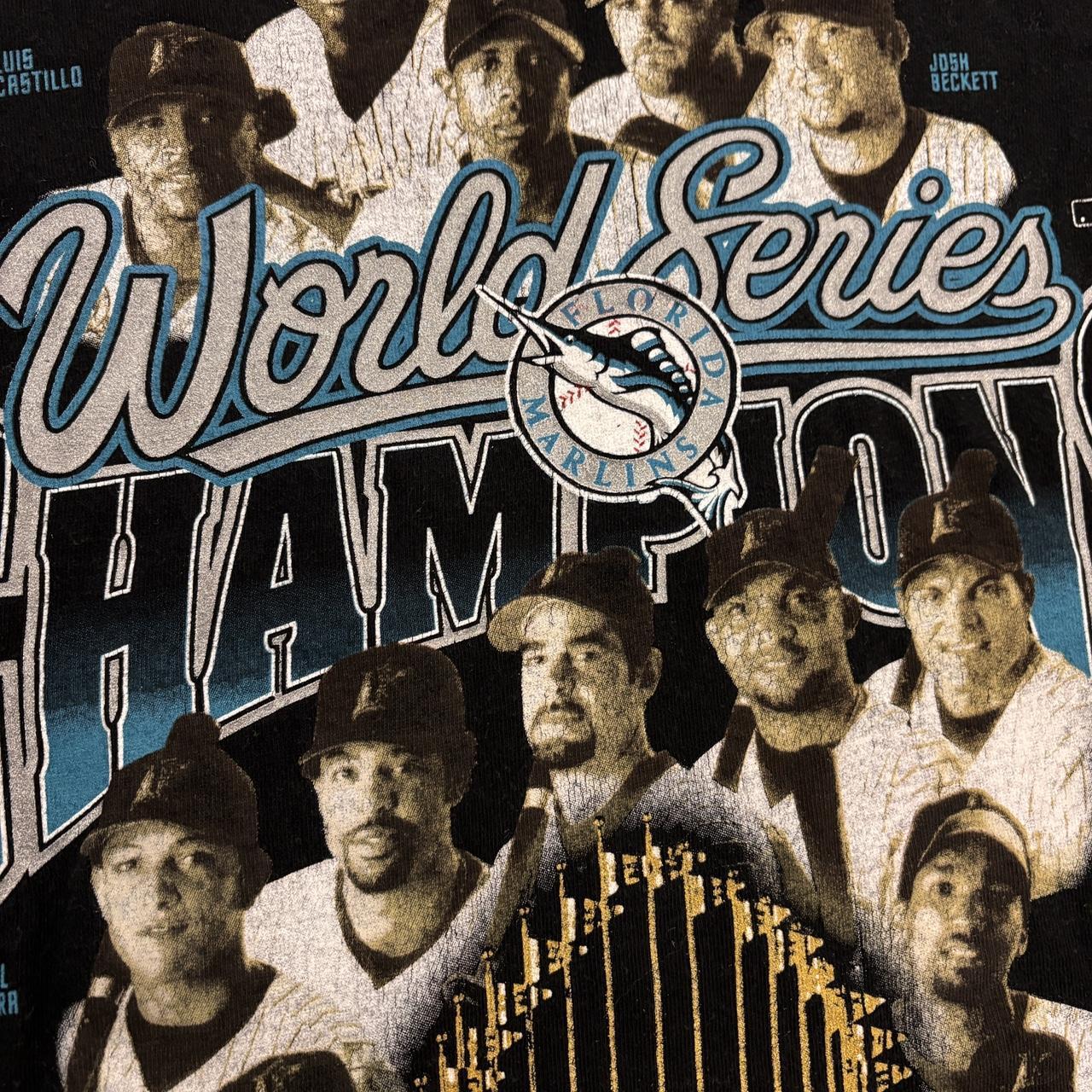 Vintage Y2K Florida Marlins MLB World Series Champions 2003 graphic t-shirt