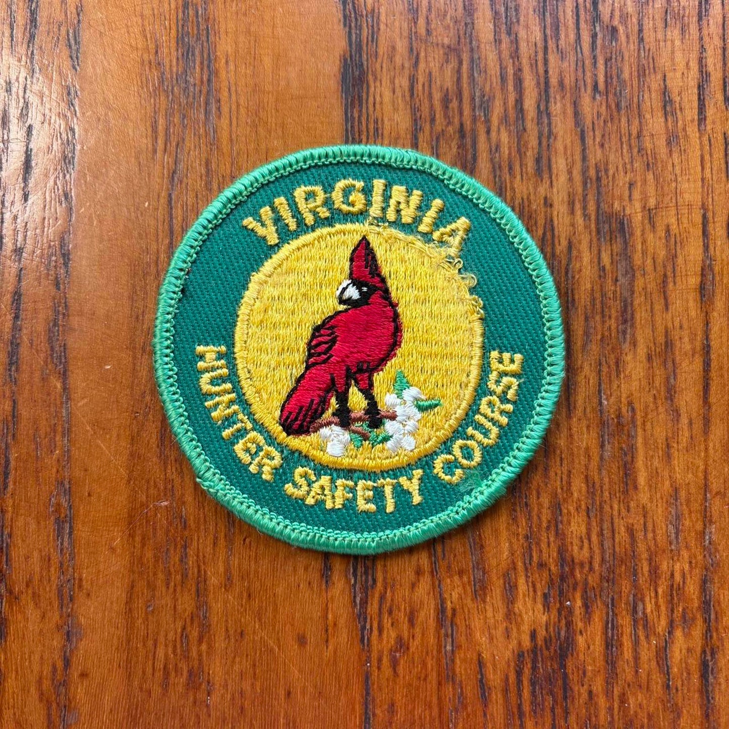 Vintage 90s USA Virginia hunter safety course nature wildlife embroidered patch
