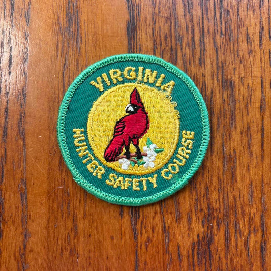 Vintage 90s USA Virginia hunter safety course nature wildlife embroidered patch